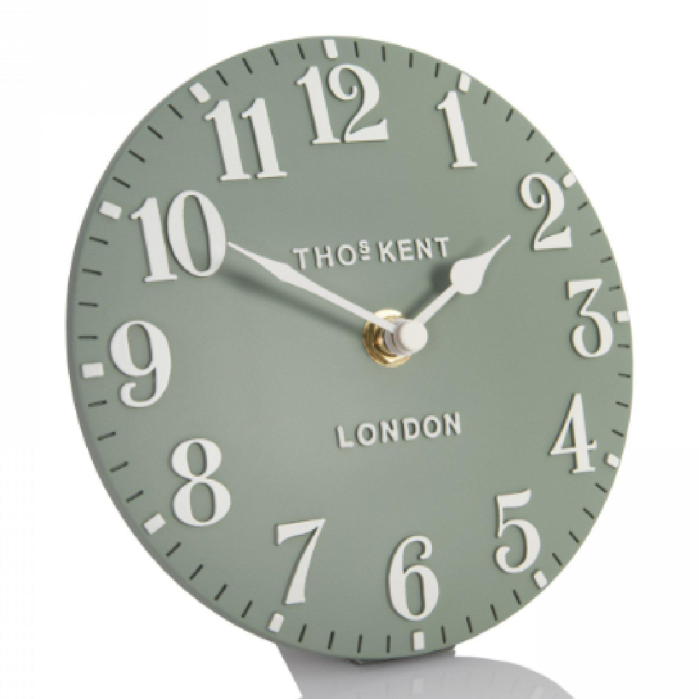 Chantilly Small Metal Mantel Clock In Seagrass
