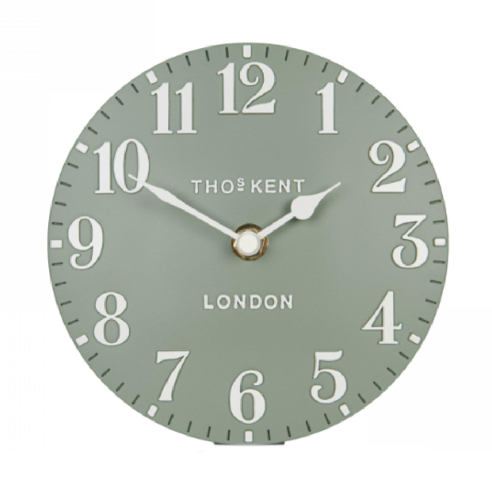 Chantilly Small Metal Mantel Clock In Seagrass