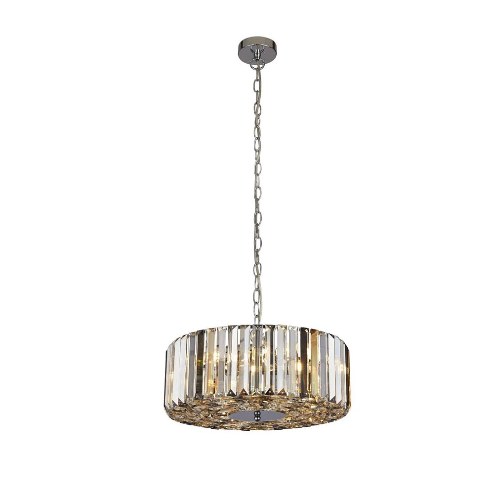 Read more about Chapeau 4 light crystal shade pendant light in chrome