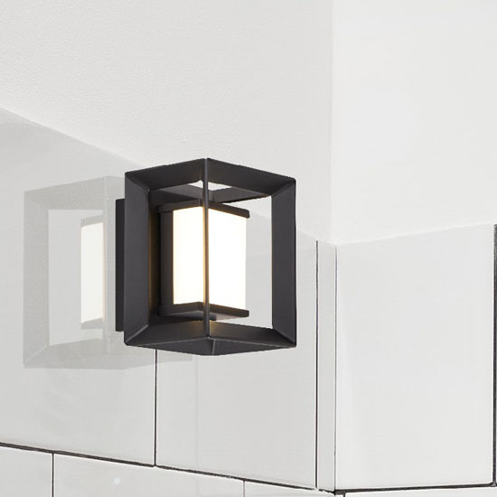 Read more about Chaplin led small rectangular wall light in matt black