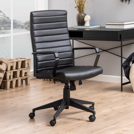 Read more about Chardon faux leather home and office chair in black