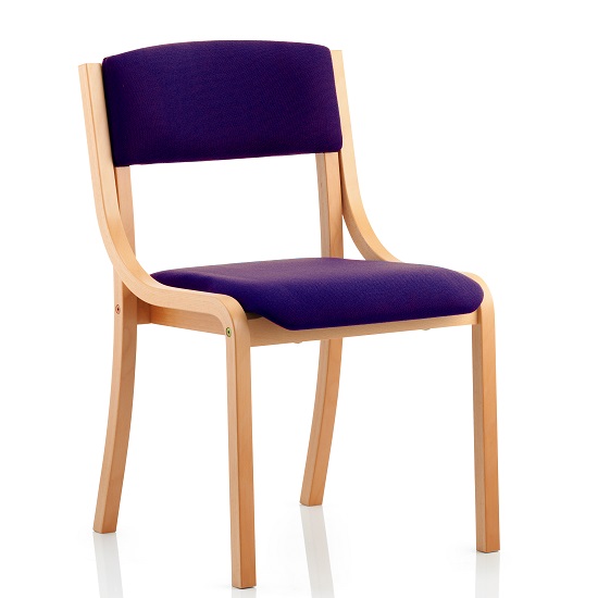 Product photograph of Charles Office Chair In Purple And Wooden Frame from Furniture in Fashion