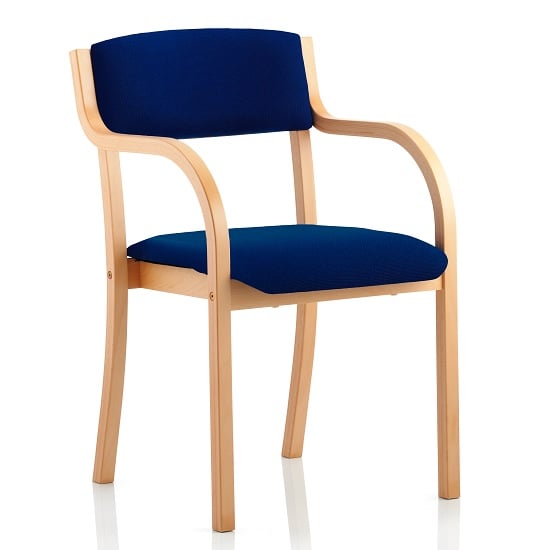 Charles Office Chair In Serene And Wooden Frame With Arms