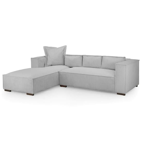 Charlie Fabric Corner Sofa Left Hand In Grey