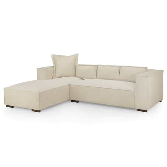 Product photograph of Charlie Fabric Corner Sofa Left Hand In Natural from Furniture in Fashion