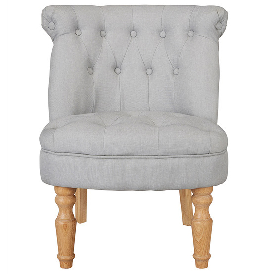 Read more about Charlo linen fabric bedroom chair in duck egg blue