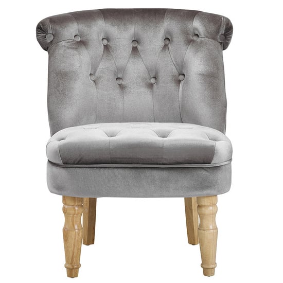 Charlo Plush Velvet Bedroom Chair In Silver_1