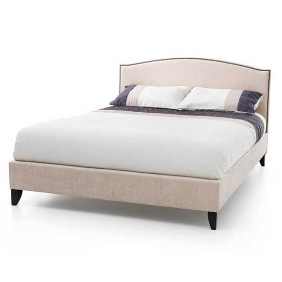 Charlotte Fabric Upholstered Super King Size Bed In Mink Furniture in