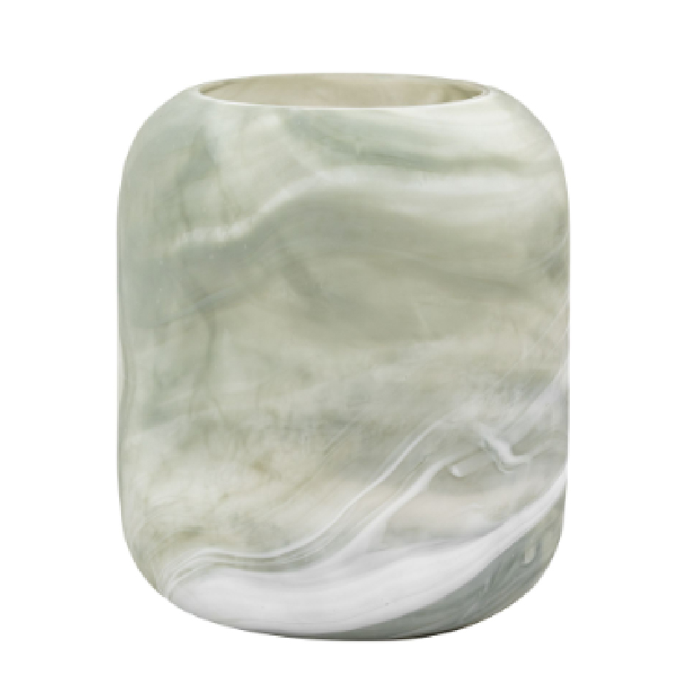 Charlotte Glass Handblown Vase In Sage