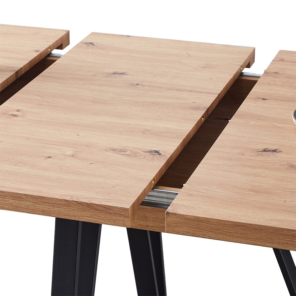 Charlotte Wooden Extending Dining Table In Oak