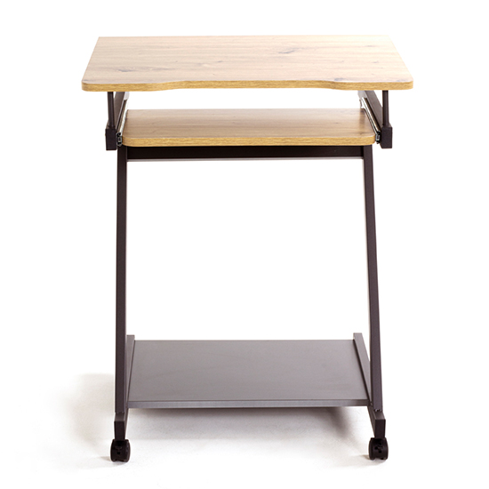 Charlottesville Wooden Computer Desk On Castors In Oak