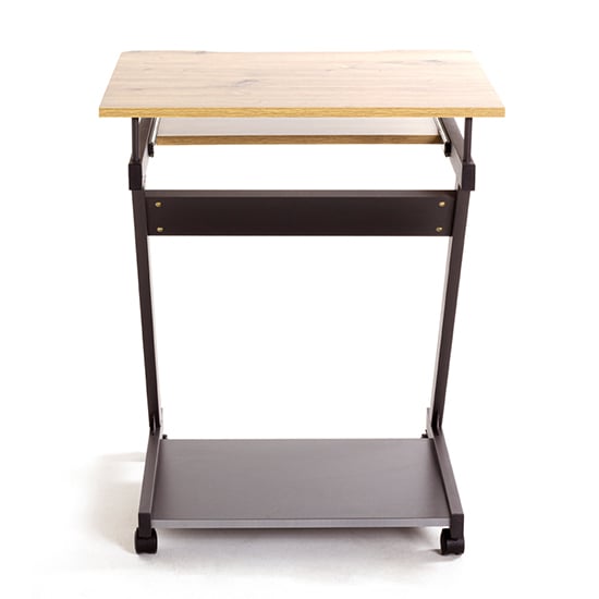 Charlottesville Wooden Computer Desk On Castors In Oak Furniture in