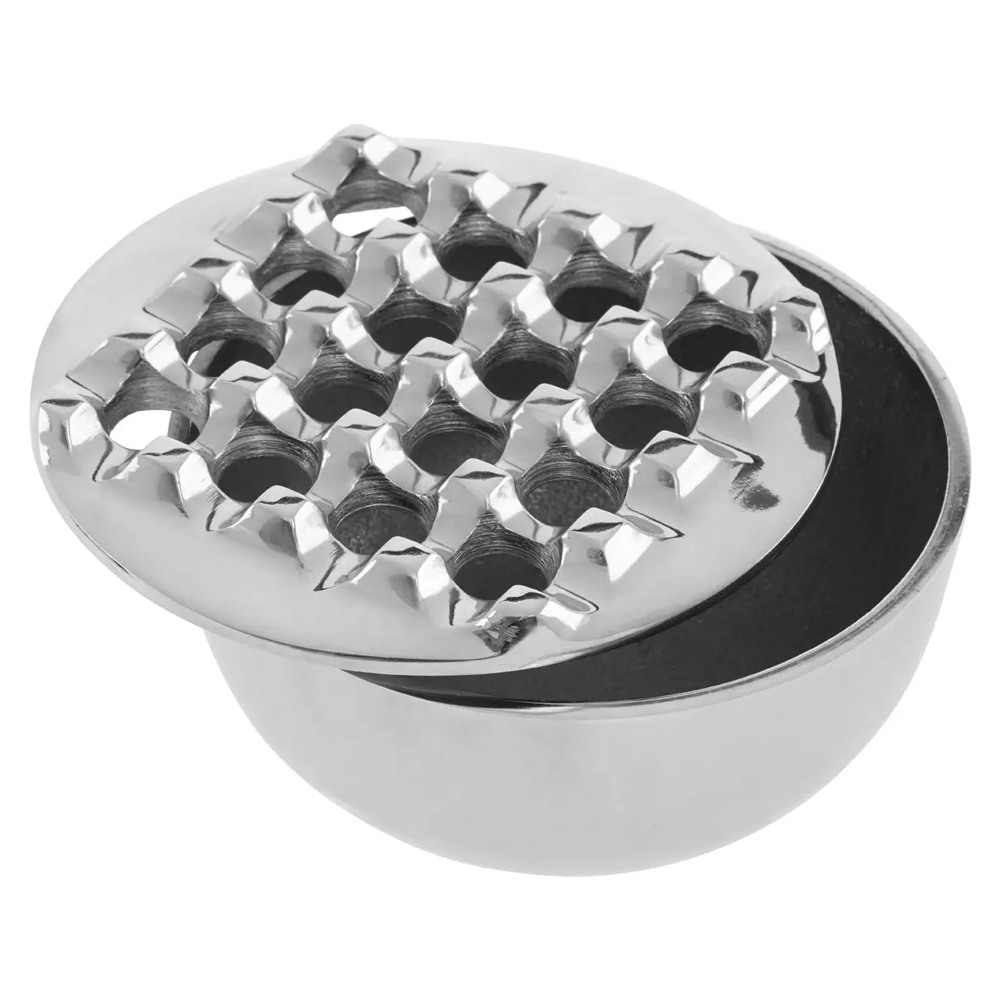 Charlton Aluminium Ashtray In Silver Nickel