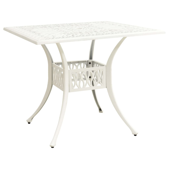 Charlton Aluminium Garden Bistro Table In White Furniture in Fashion