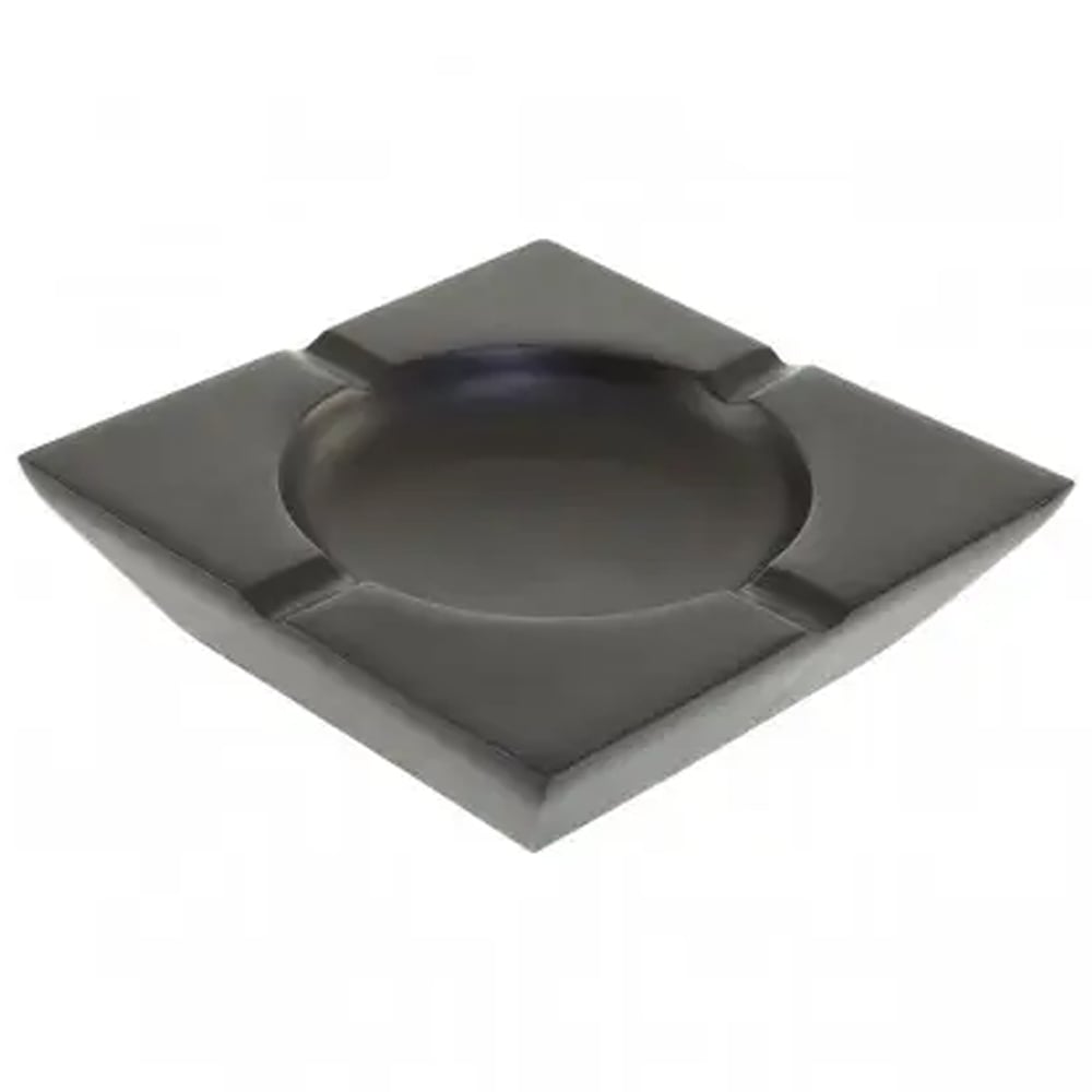 charlton aluminium square ashtray in matt black