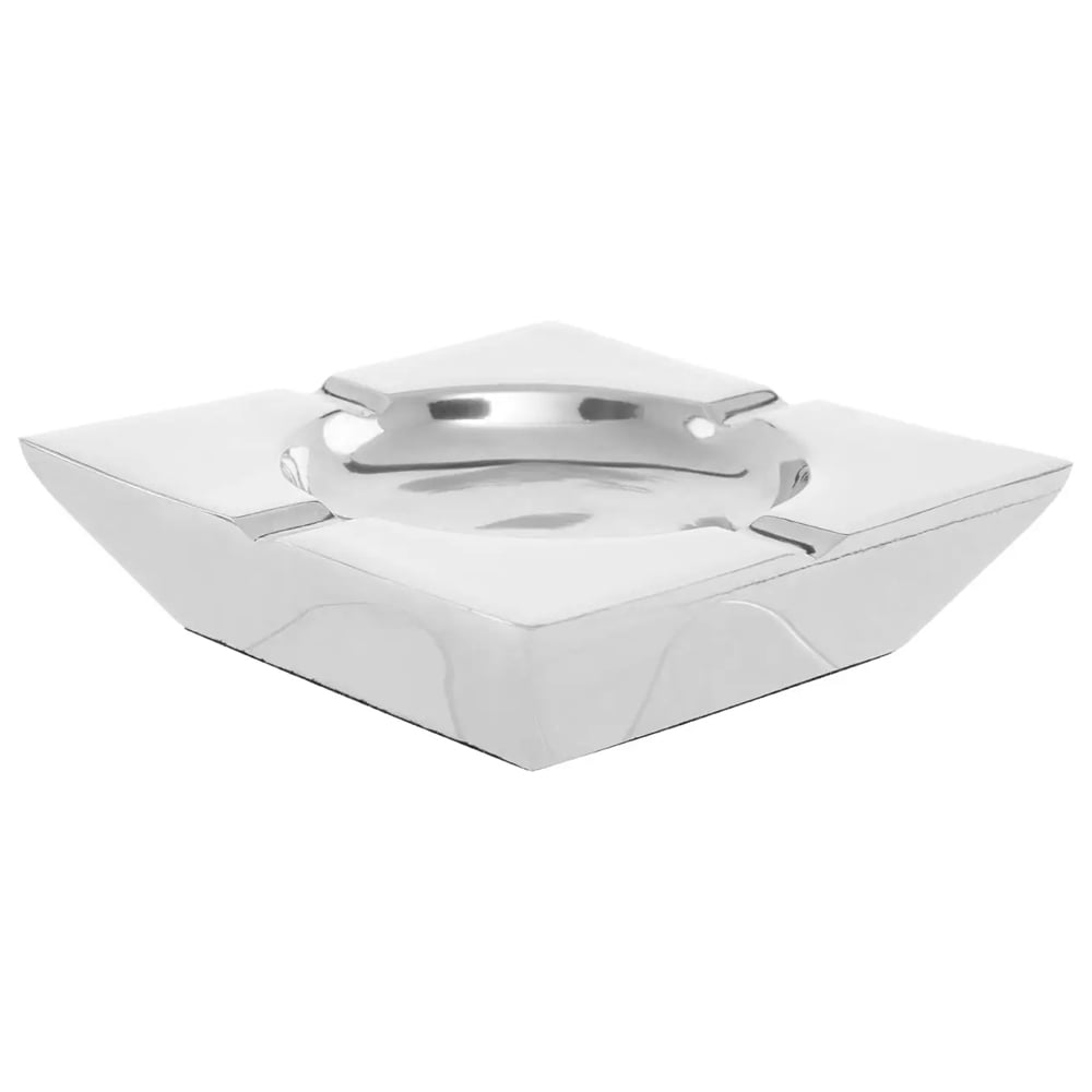 Product photograph of Charlton Aluminium Square Ashtray In Silver Nickel from Furniture in Fashion