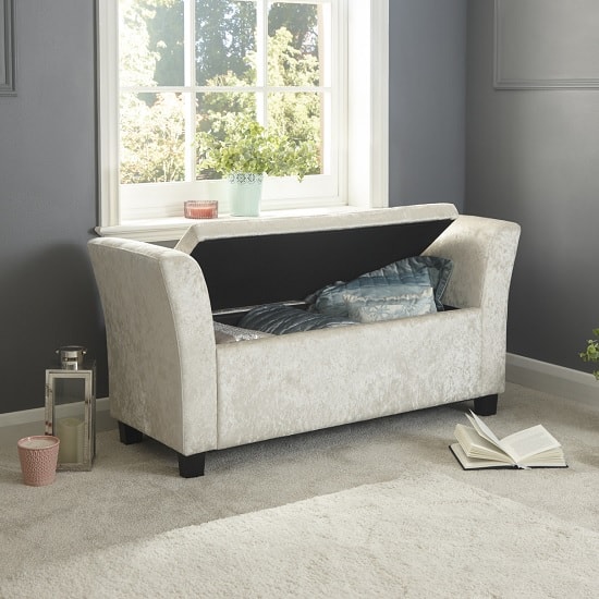 Ventnor Fabric Ottoman Seat In Oyster Crushed Velvet_2