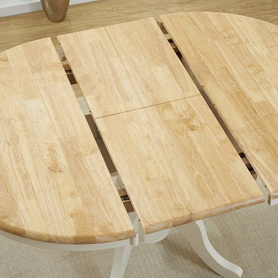 Chartin Oval Extending Wooden Dining Table In Oak And Cream_3