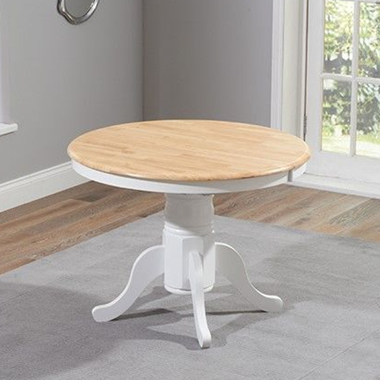 Chartin Oval Extending Wooden Dining Table In Oak And White_2
