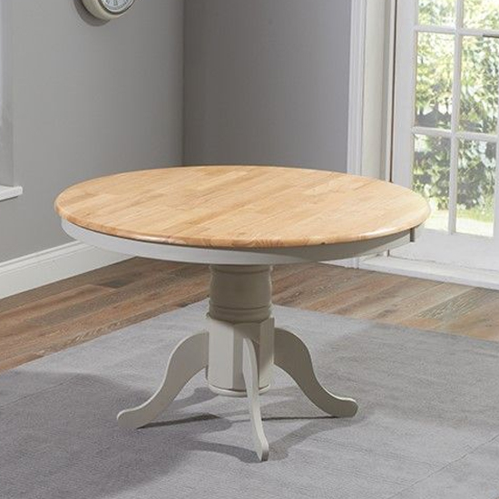 Chartin Round 100cm Wooden Dining Table In Oak And Grey_2