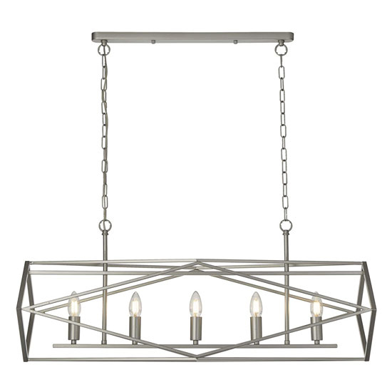 Read more about Chassis wall hung 5 pendant light in satin silver