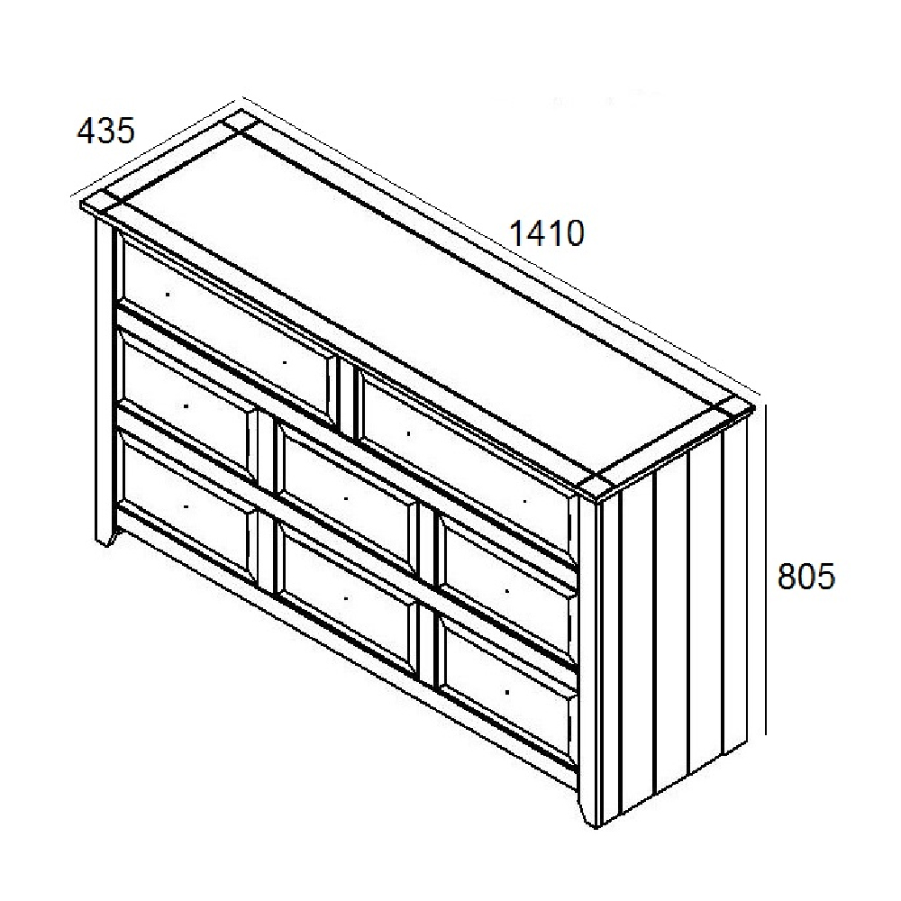Chatfield Wooden Chest Of 8 Drawers In White And Oak