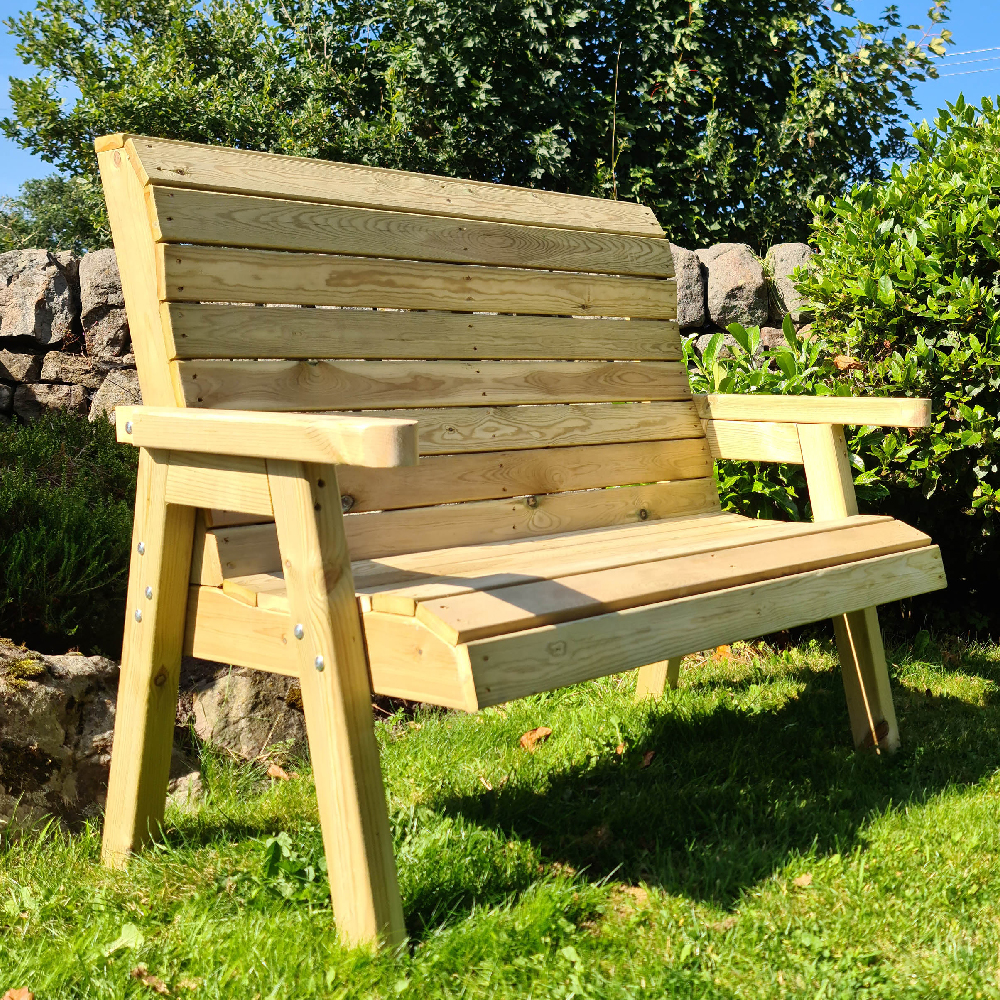 Chatham Wooden Garden Seating Bench In Natural