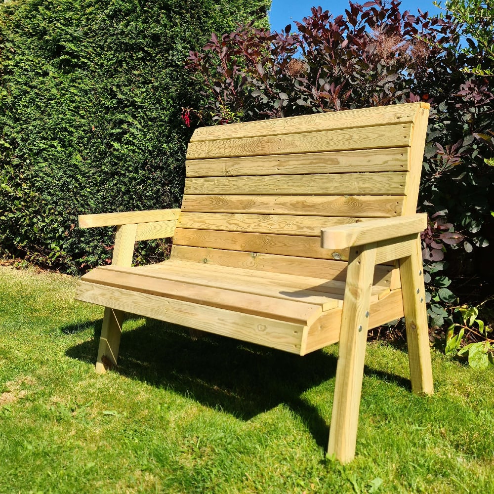 Product photograph of Chatham Wooden Garden Seating Bench In Natural from Furniture in Fashion