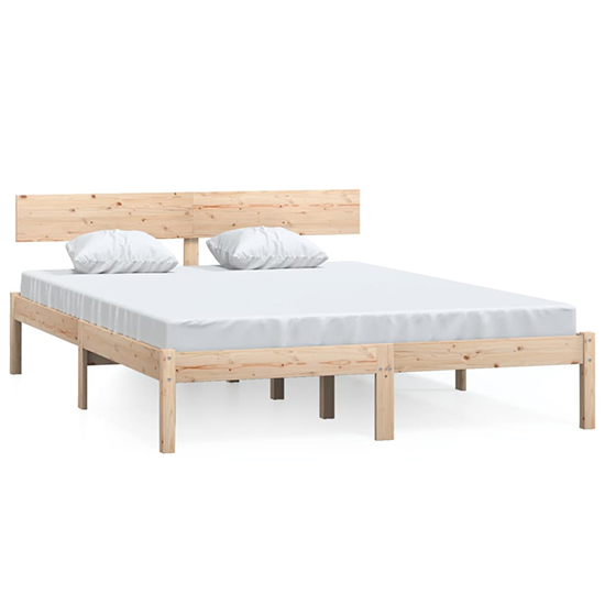 Chavez Solid Pinewood Double Bed In Natural