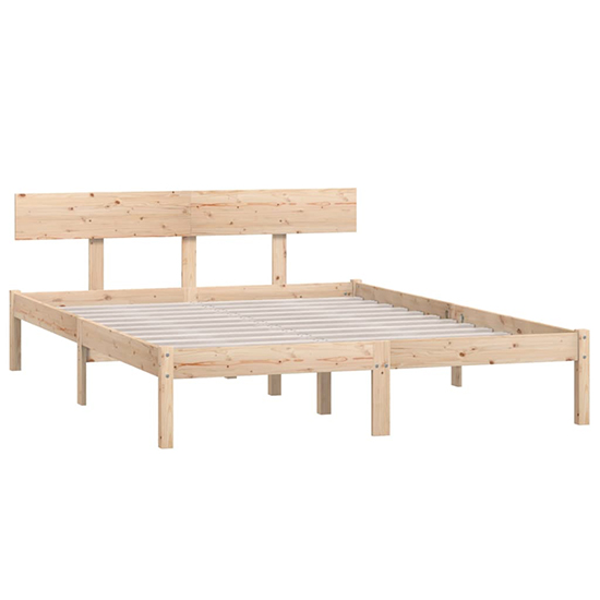 Chavez Solid Pinewood Double Bed In Natural