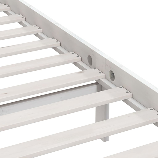 Chavez Solid Pinewood Double Bed In White