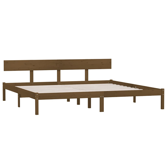 Chavez Solid Pinewood Super King Size Bed In Honey Brown_3