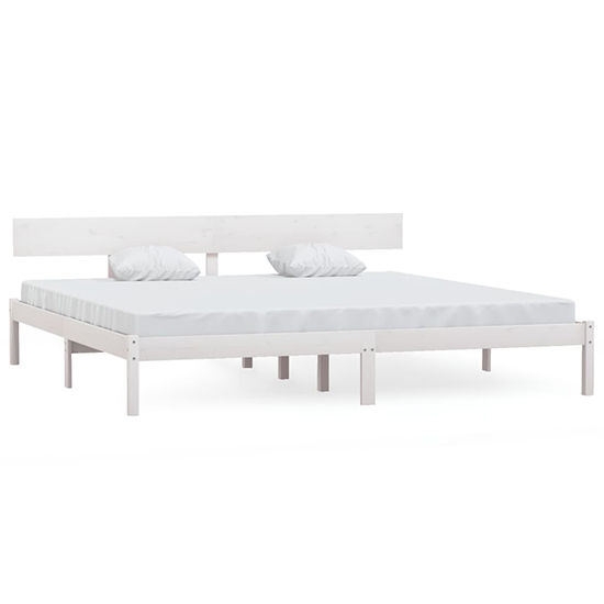Chavez Solid Pinewood Super King Size Bed In White_2