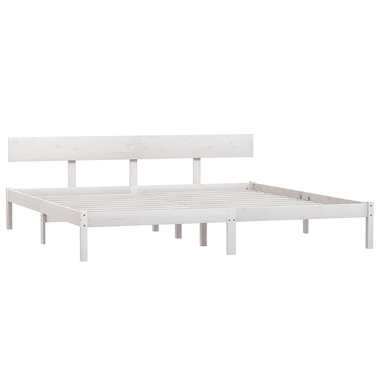 Chavez Solid Pinewood Super King Size Bed In White_3