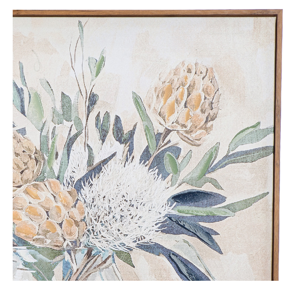 Cheam Canvas Flower Vase Wall Art In Multicoloured