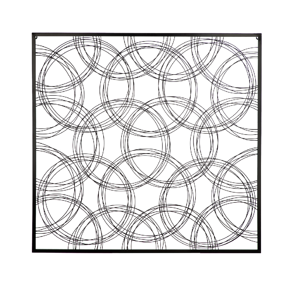 Cheam Metal Circle Wall Art In Black