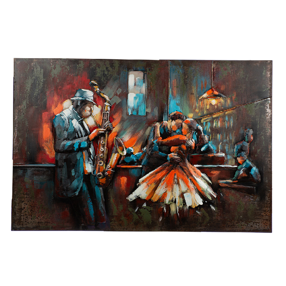Cheam Metal Musician Couple Wall Art In Multicoloured