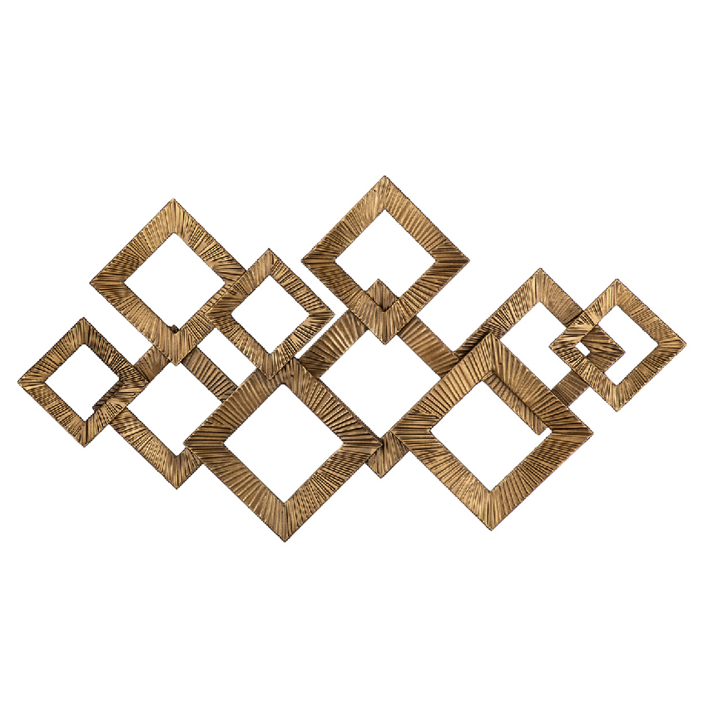 Cheam Metal Rhombus Wall Art In Antique