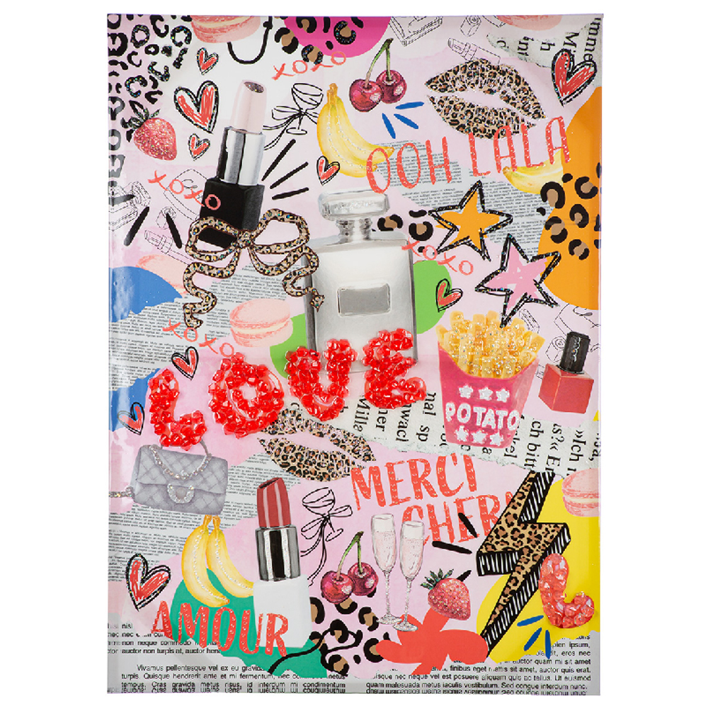 Cheam Wooden Vogue Pop Wall Art In Mutlicoloured