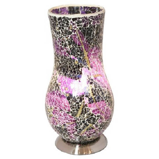 Mosaic Purple Vase Lamp