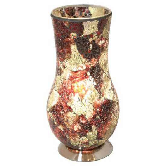 Mosaic Orange Amber Vase Lamp Furniture in Fashion