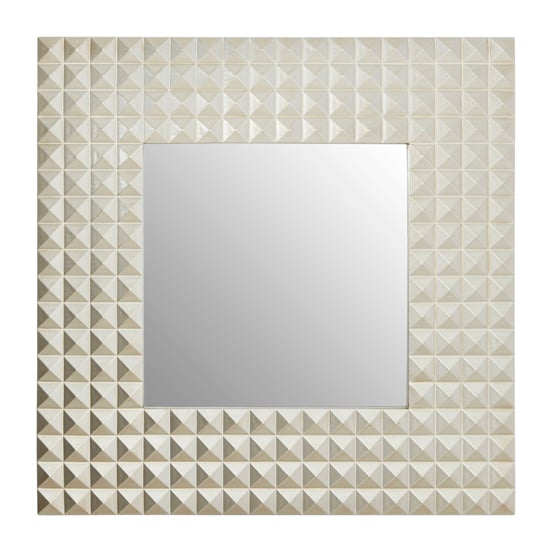 Product photograph of Checklock 3d Geometric Wall Mirror In Champagne from Furniture in Fashion