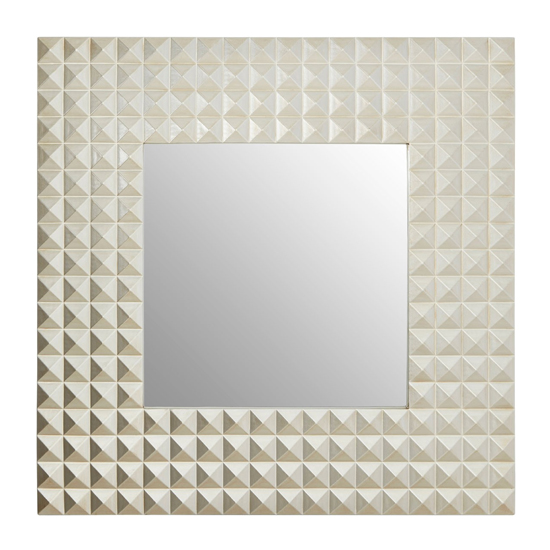 Photo of Checklock 3d geometric wall mirror in champagne