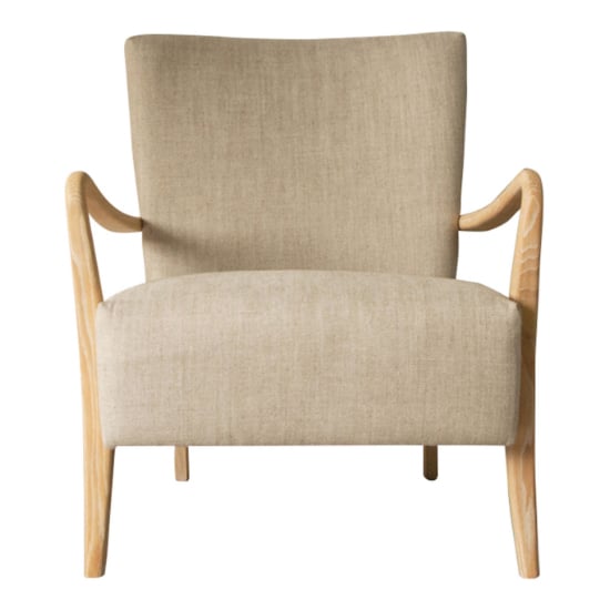 Chedworth Fabric Armchair With Wooden Frame In Natural