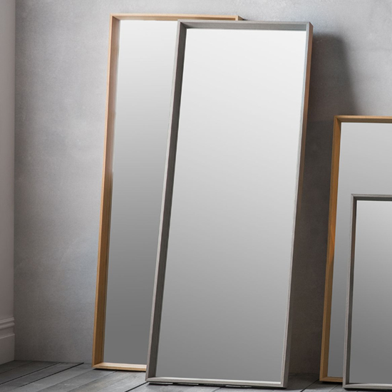 Chelan Leaner Floor Mirror In Oak Wooden Frame
