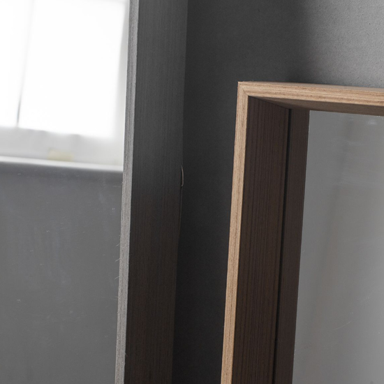 Chelan Leaner Floor Mirror In Oak Wooden Frame
