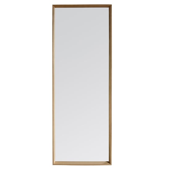 Photo of Chelan leaner floor mirror in oak wooden frame