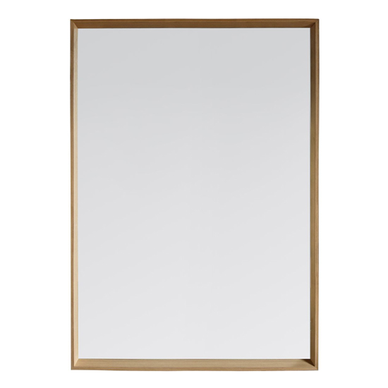 Chelan Rectangular Wall Mirror In Oak Wooden Frame