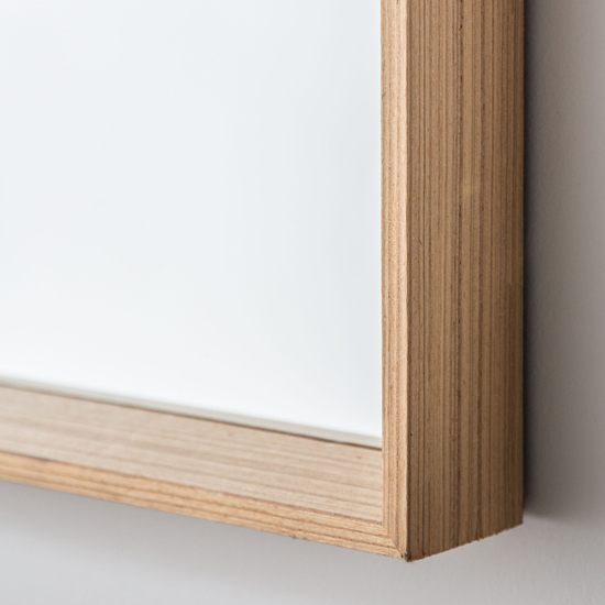 Chelan Rectangular Wall Mirror In Oak Wooden Frame
