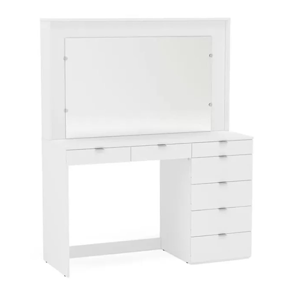 Chelan Wooden Dressing Table With 7 Drawers In White